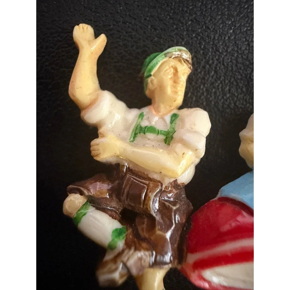Vintage Brooch Celluloid German Austrian Dancing Couple
